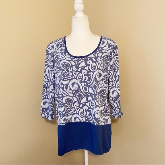 Fresh Produce Button Back 3/4 Sleeve Top - M - Picture 12 of 12